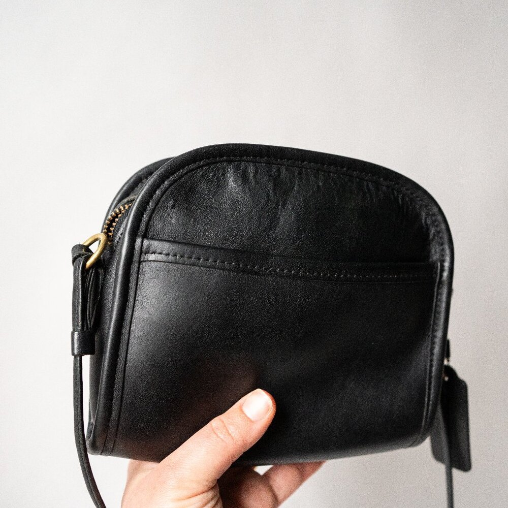 Vintage Coach Abbie Crossbody Bag in Glove-Tanned Black Leather